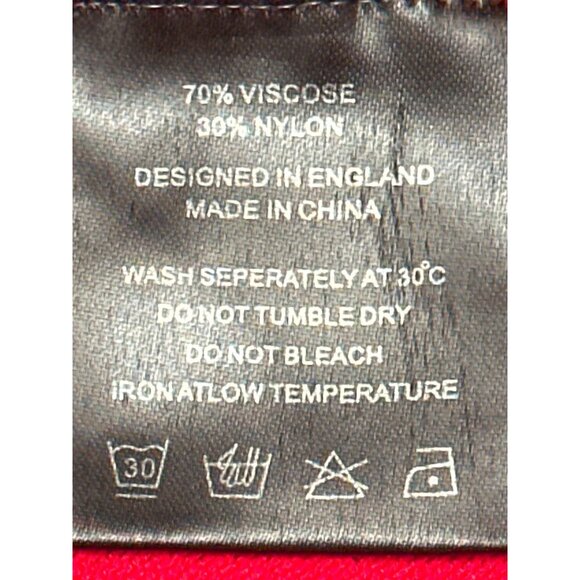 CCC Red Boat Neck Three Quarter Sleeve Top Soft Viscose Nylon Blend Size Small - Picture 8 of 10